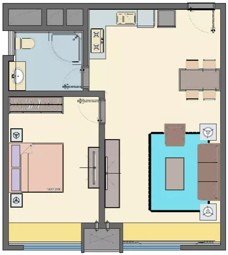 东升人才公寓67m²
